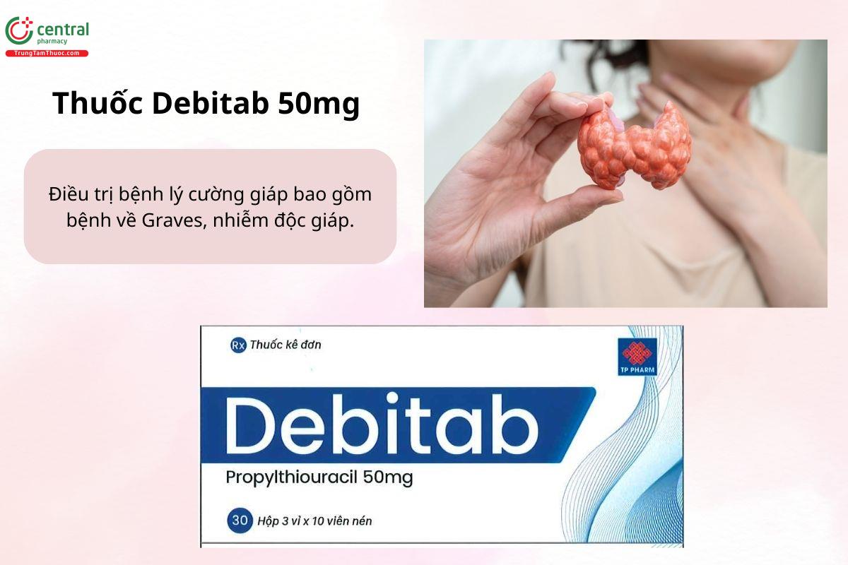 Chỉ định của thuốc Debitab 50mg