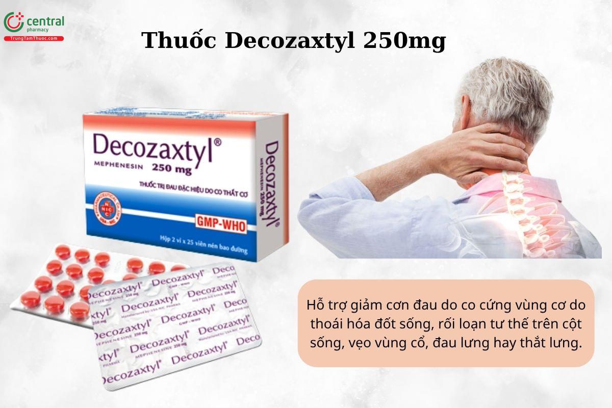Chỉ định của thuốc Decozaxtyl 250mg