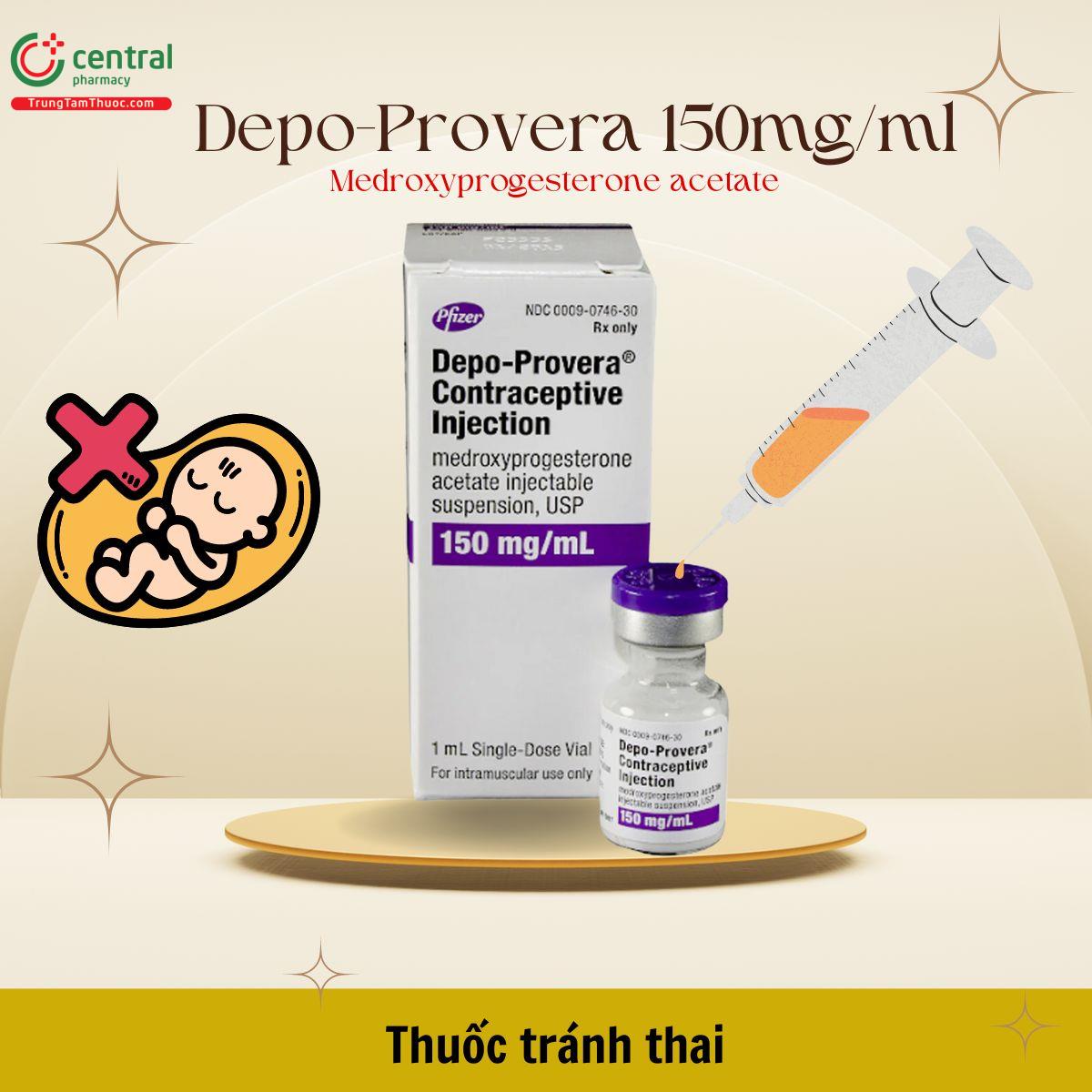 Thuốc Depo-Provera 150mg/ml - Thuốc tránh thai dùng đường tiêm