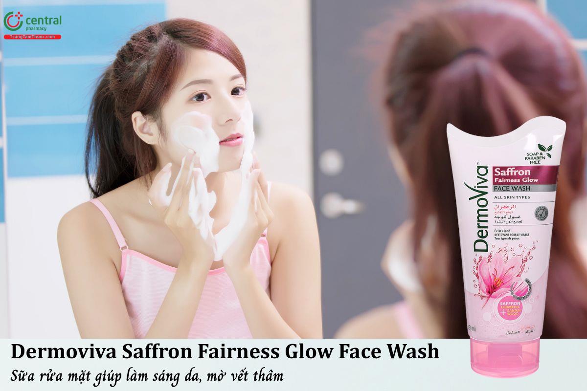 Sữa rửa mặt sáng da Dermoviva Saffron Fairness Glow Face Wash