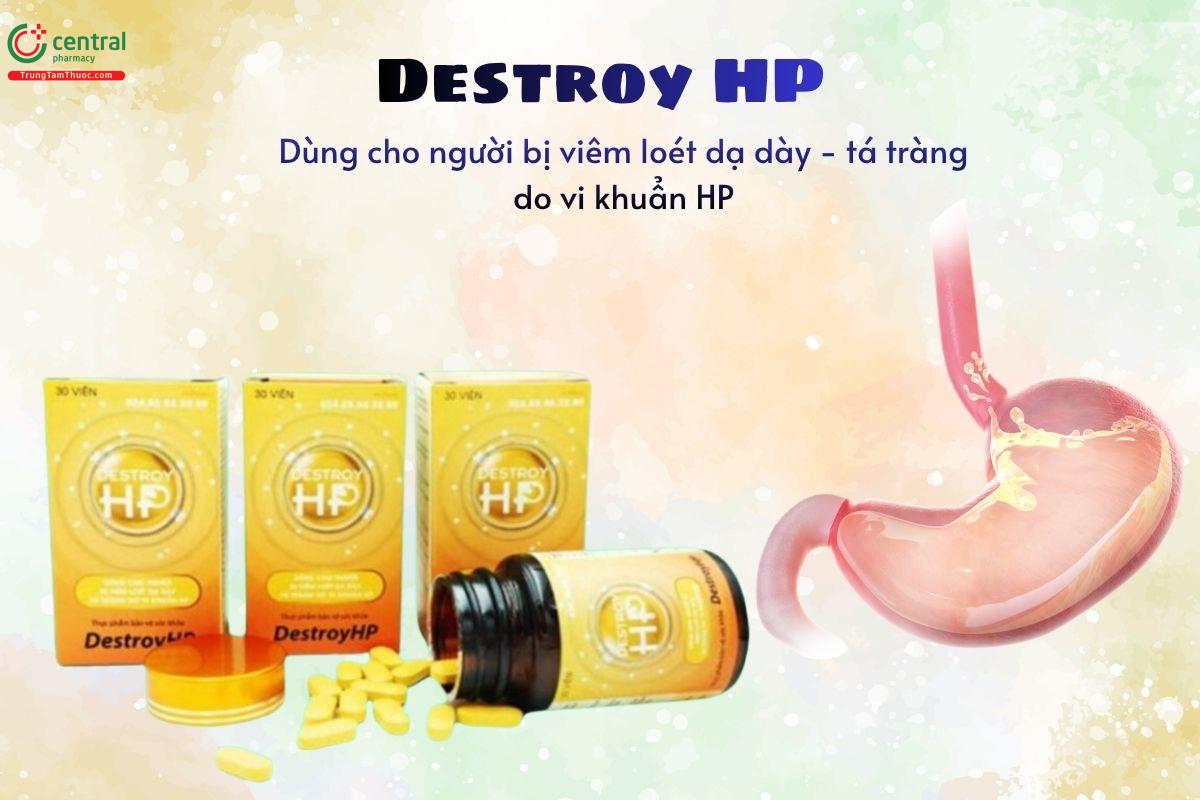 Destroy HP hỗ trợ điều trị viêm loét dạ dày do vi khuẩn HP