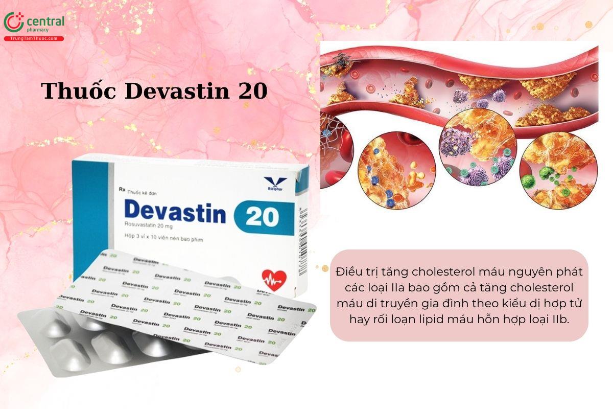 Chỉ định của thuốc Devastin 20