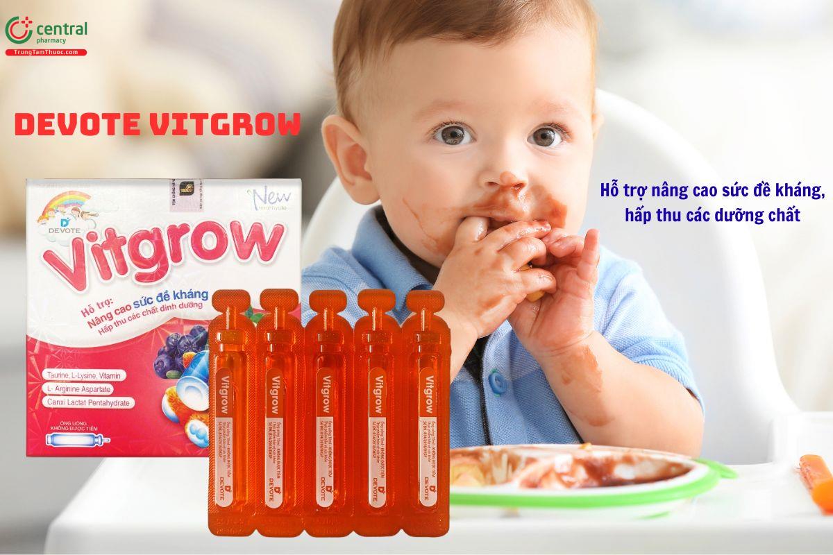  Devote Vitgrow giúp tăng đề kháng, tăng hấp thu dưỡng chất