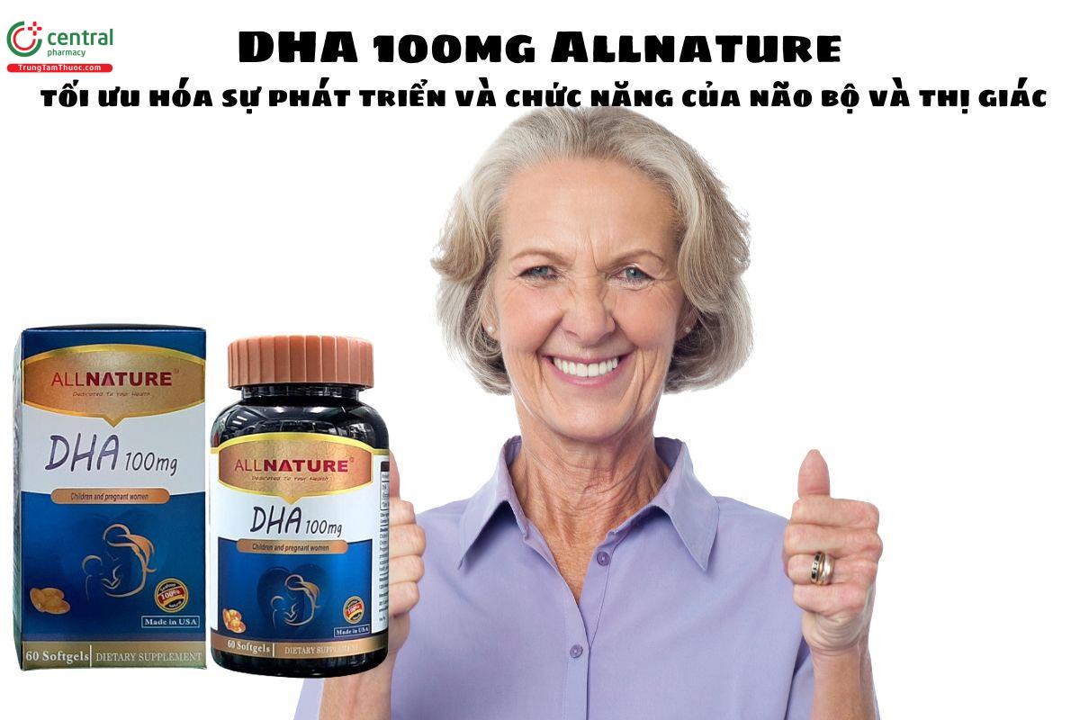 DHA 100mg Allnature - Giúp tối ưu hóa sự phát triển của não bộ