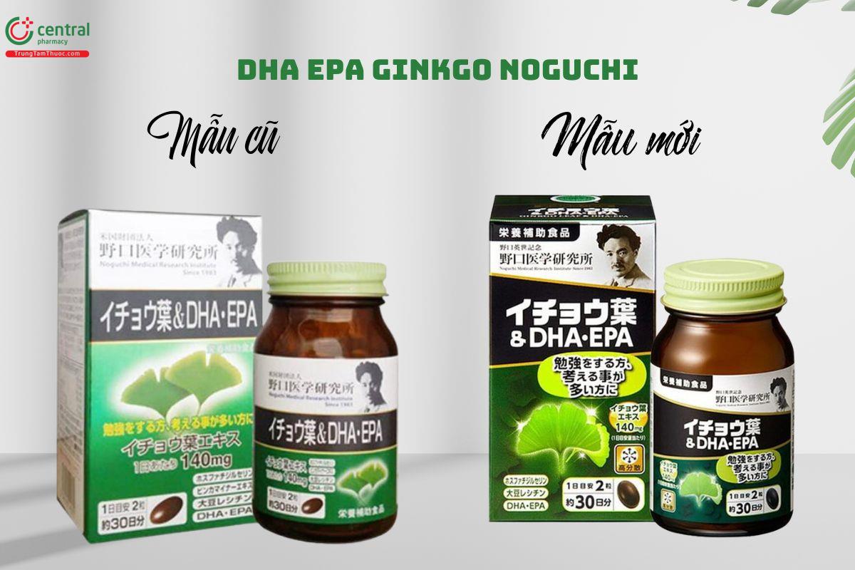 Bổ não DHA EPA Ginkgo Noguchi mẫu mới - cũ