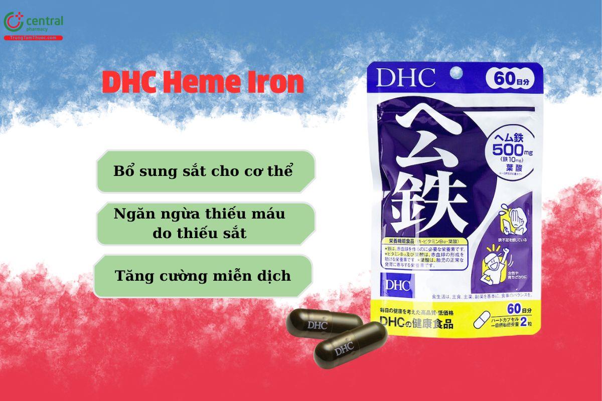 DHC Heme Iron Nhật Bản - Bổ sung sất, acid folic cho cơ thể