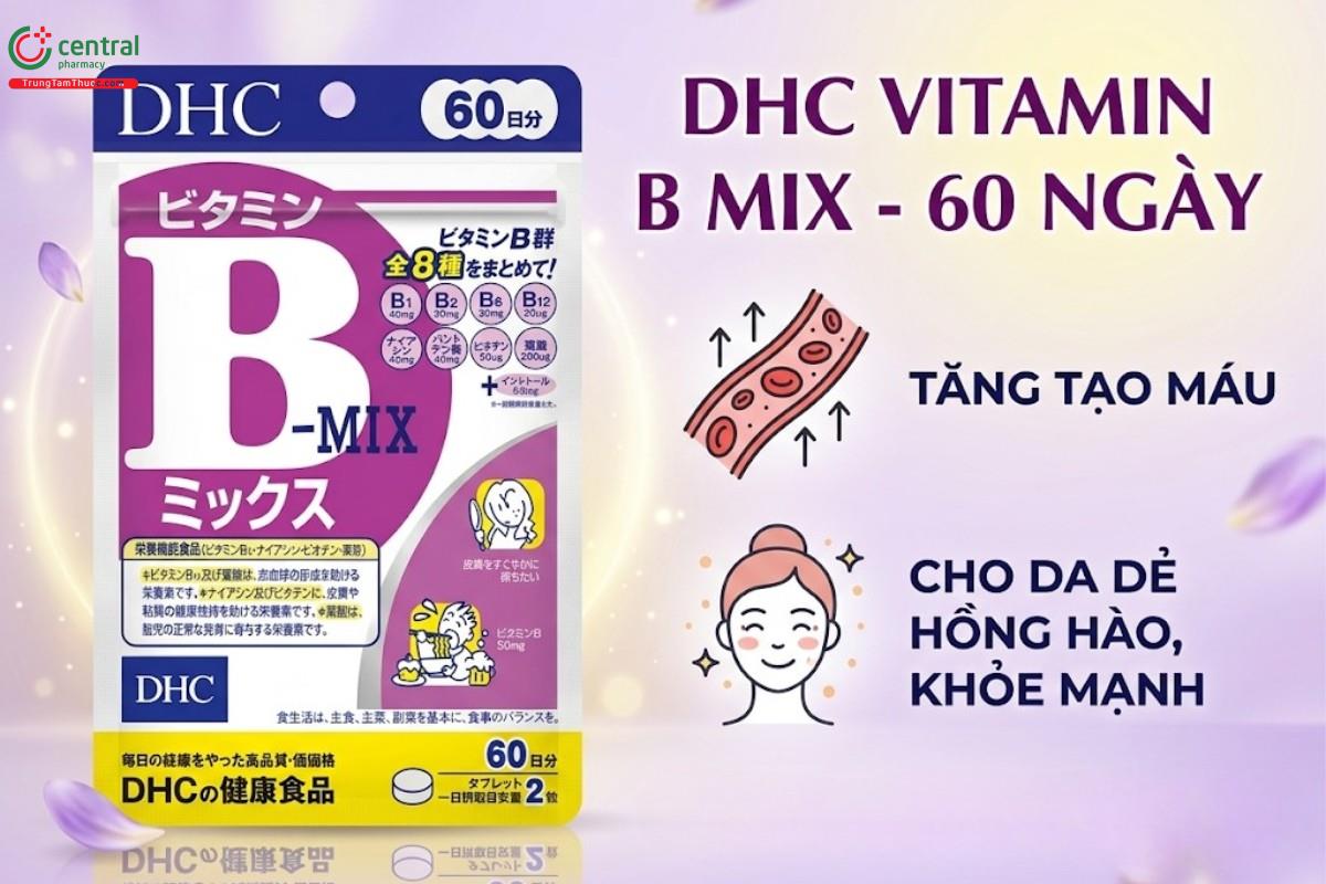DHC Vitamin B Mix 60 ngày tăng tạo máu, cho da dẻ hồng hào, khỏe mạnh