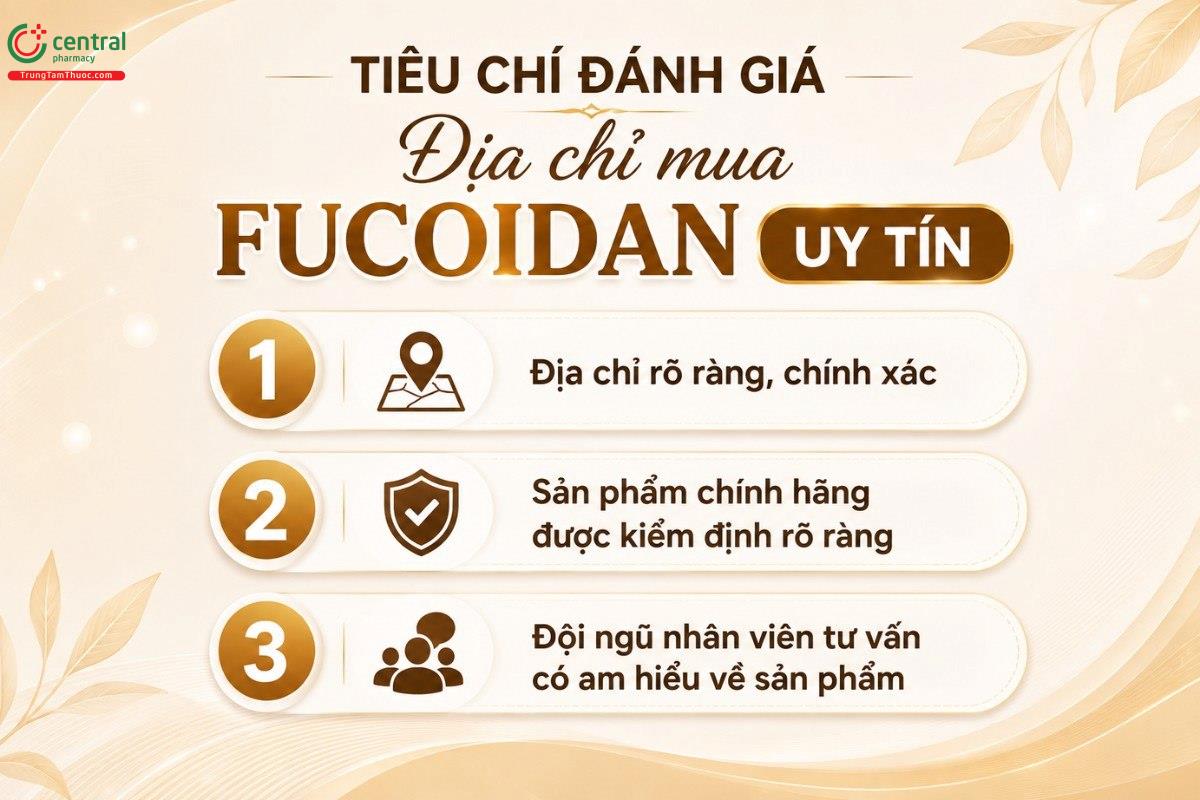 Tiêu chí đánh giá địa chỉ mua Fucoidan uy tín