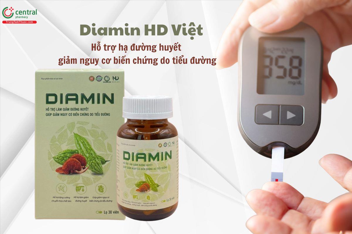 Diamin HD Việt - Hạ đường huyết, giảm biến chứng tiểu đường