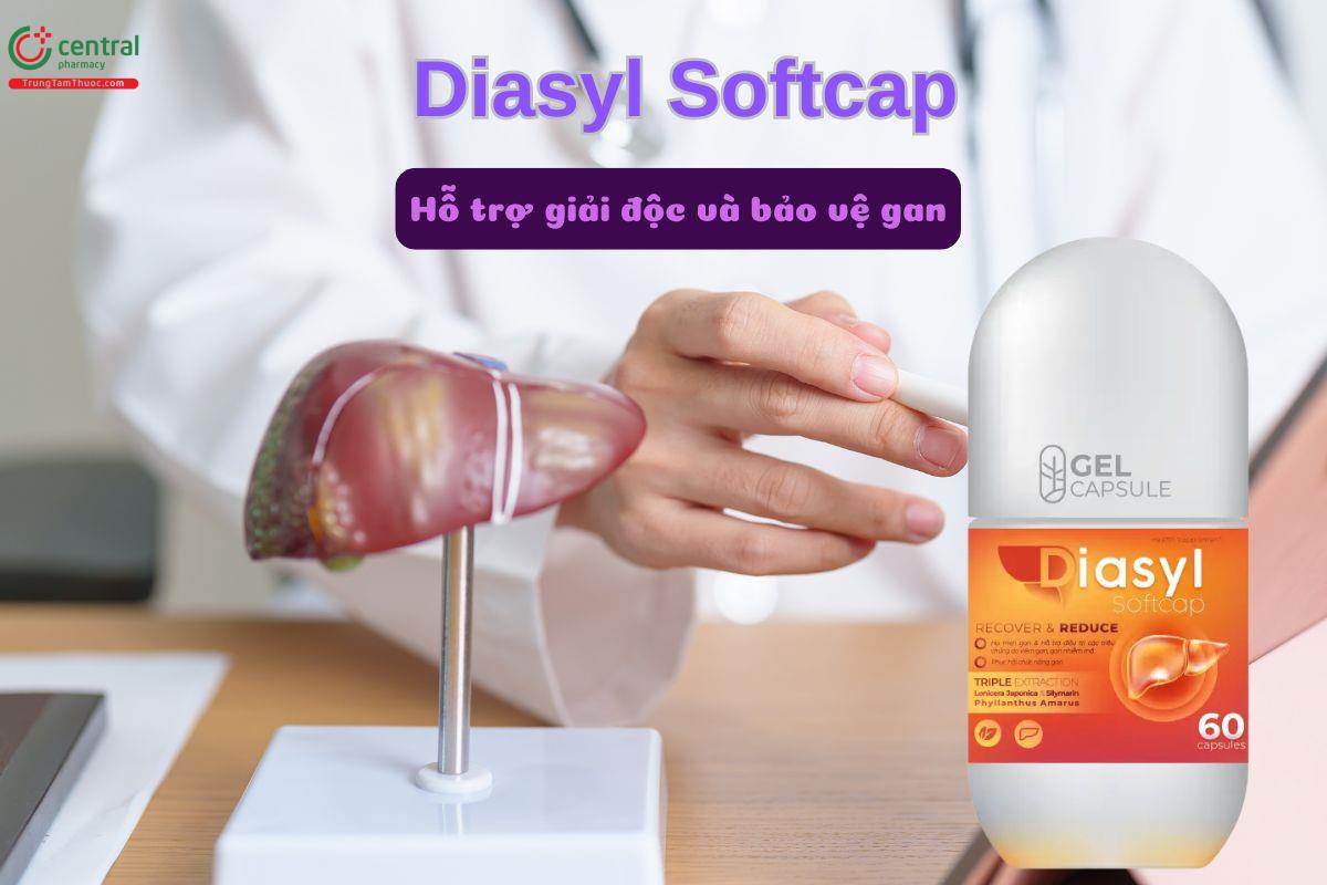 Viên uống Diasyl Softcap giúp tăng cường chức năng gan