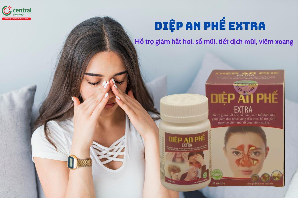 Diệp An Phế Extra hỗ trợ giảm hắt hơi, sổ mũi, tiết dịch mũi