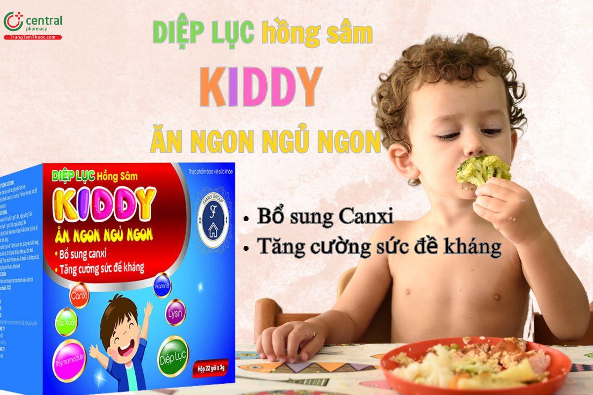 Diệp lục hồng sâm Kiddy ăn ngon ngủ ngon, tăng cường chiều cao cho trẻ