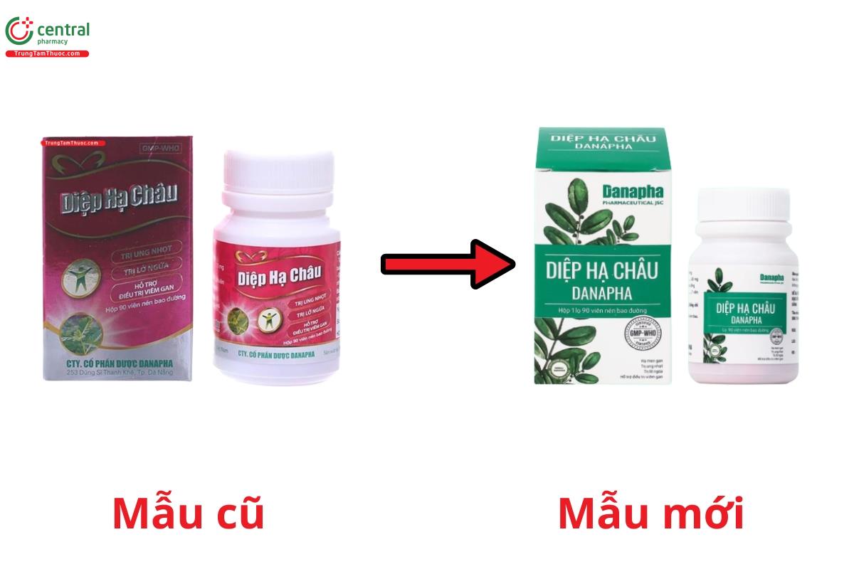 Thay đổi bao bì Diệp hạ châu Danapha