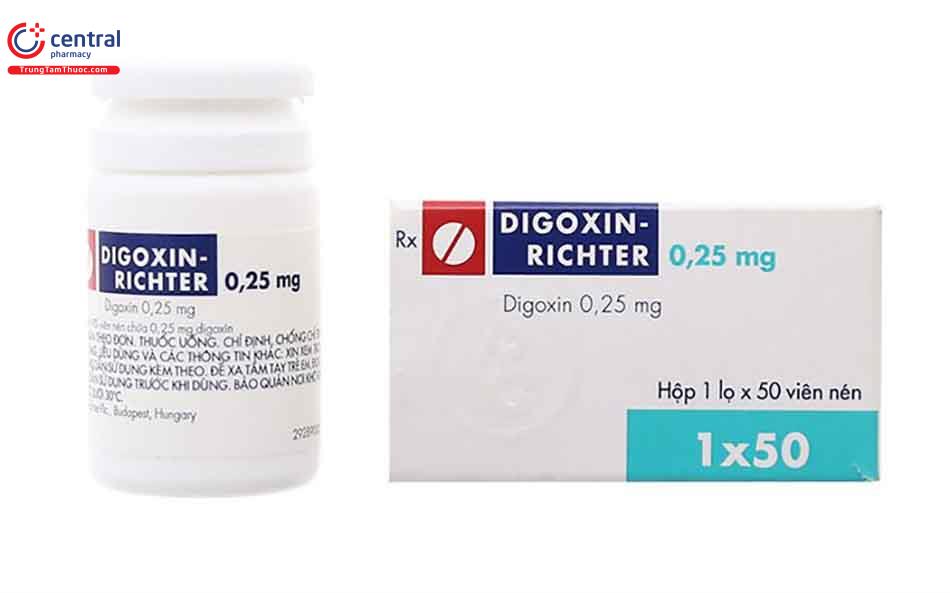 Thuốc trợ tim Digoxin Richter 0,25 mg