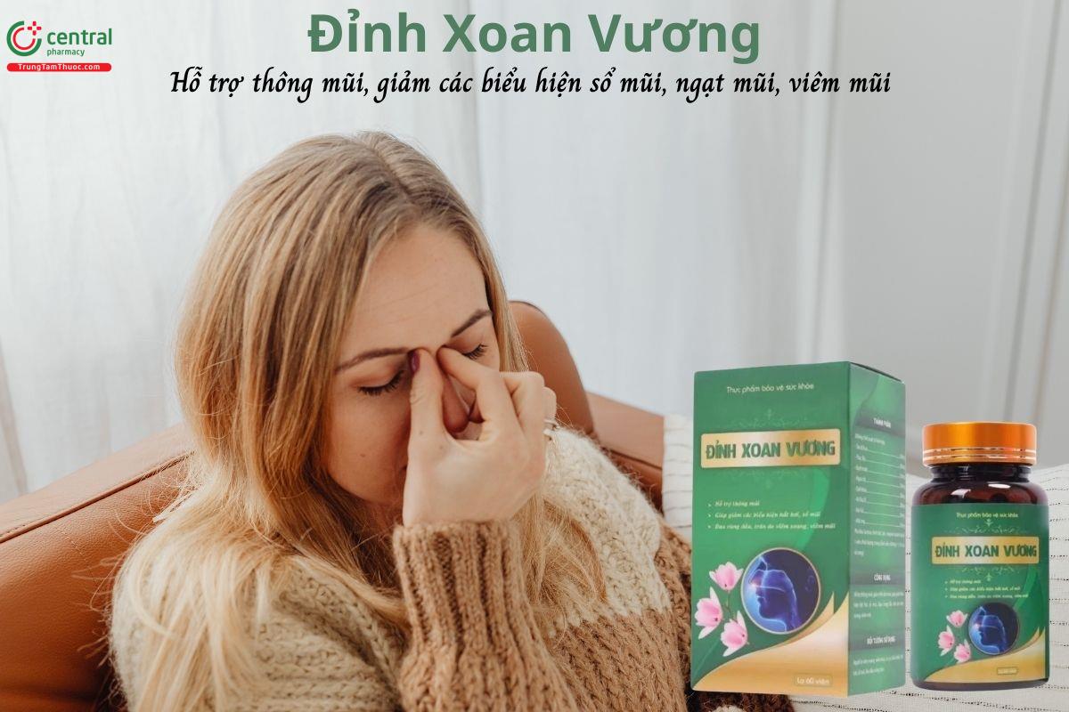 Đỉnh Xoan Vương - Hỗ trợ thông mũi, viêm viêm xoang, viêm mũi, ngạt mũi