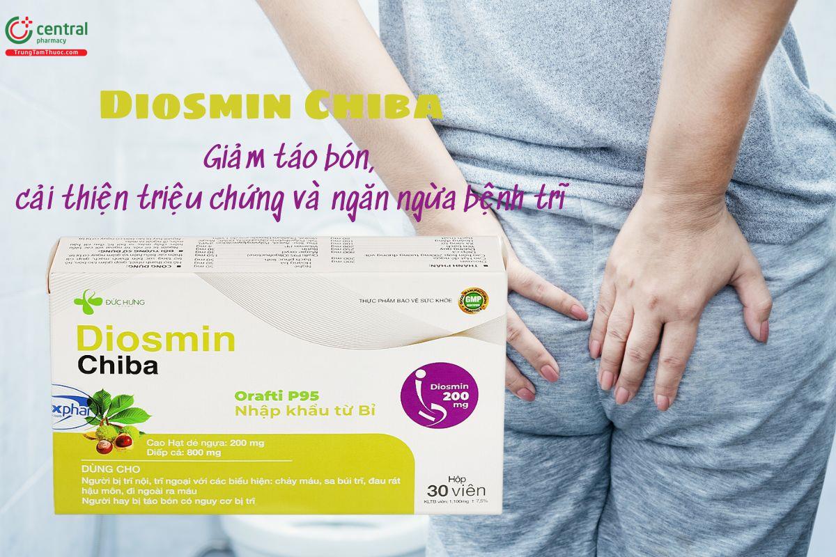 Diosmin Chiba - Giảm táo bón, giảm triệu chứng và ngăn ngừa bệnh trị