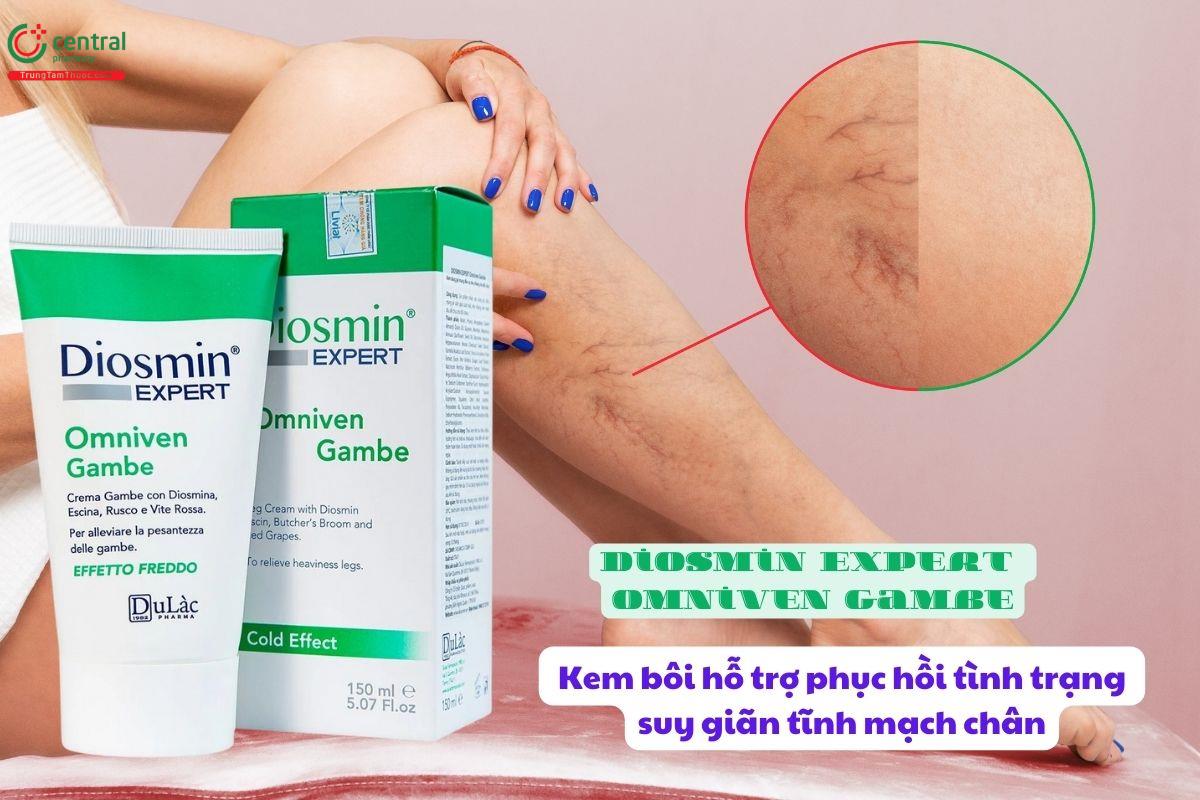 Gel bôi da Diosmin Expert Omniven Gambe làm giảm suy giãn tĩnh mạch