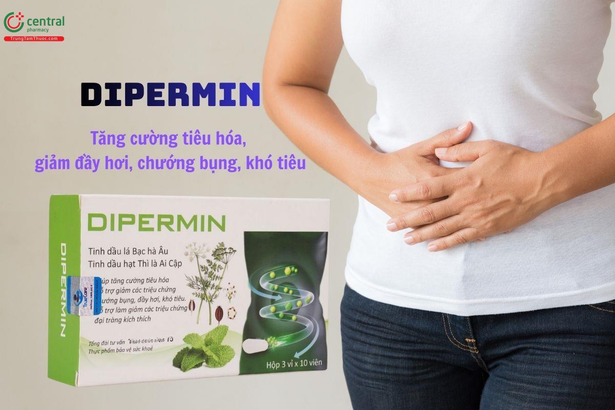 Dipermin hỗ trợ giảm đầy hơi, chướng bụng, khó tiêu
