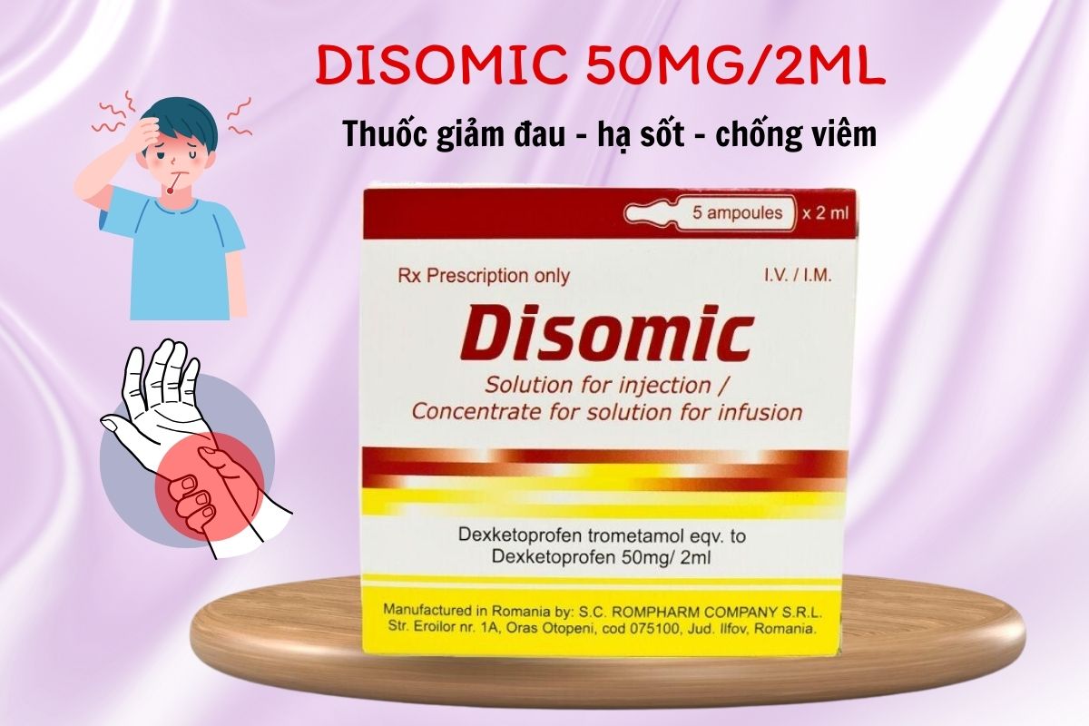 Thuốc Disomic 50mg/2ml - giảm đau, hạ sốt, chống viêm