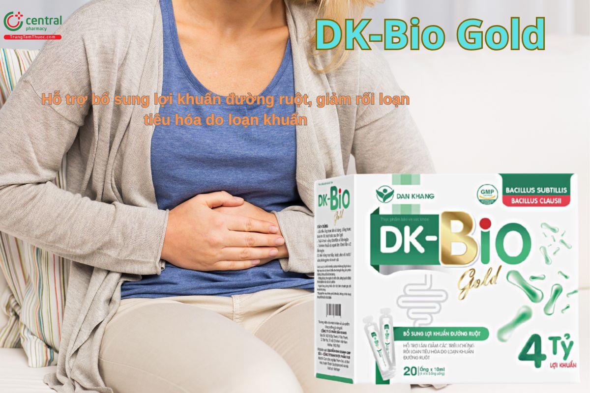  DK-Bio Gold giúp giảm rối loạn tiêu hoá do loạn khuẩn