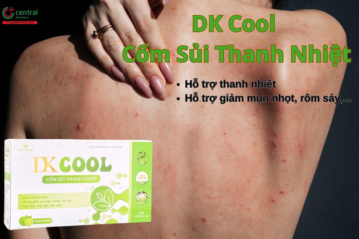 DK Cool Cốm Sủi Thanh Nhiệt giúp giảm rôm sẩy, mụn nhọt