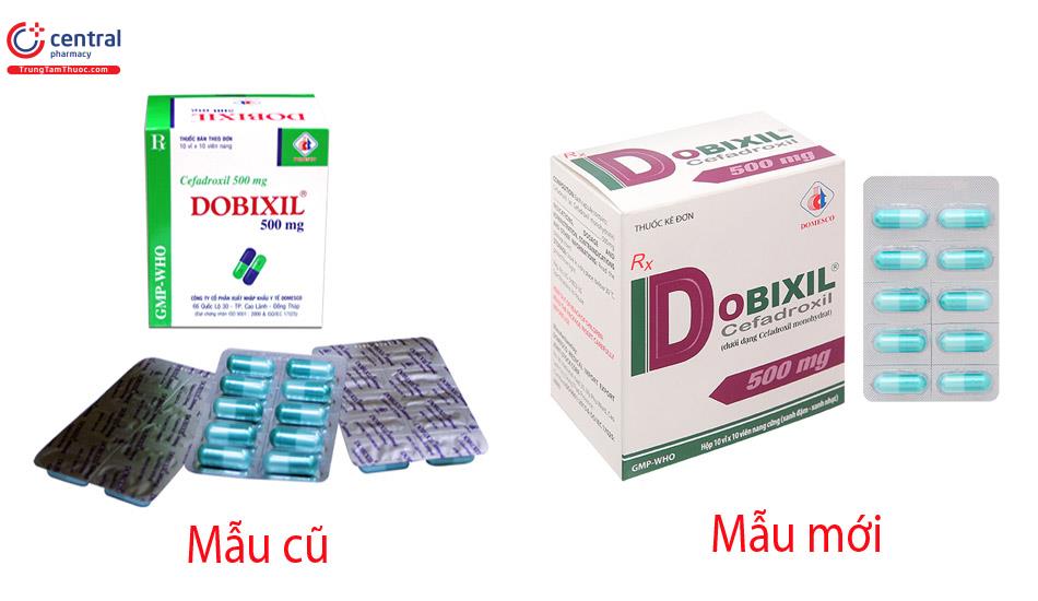 Sự thay đổi mẫu mã của thuốc Dobixil 500mg