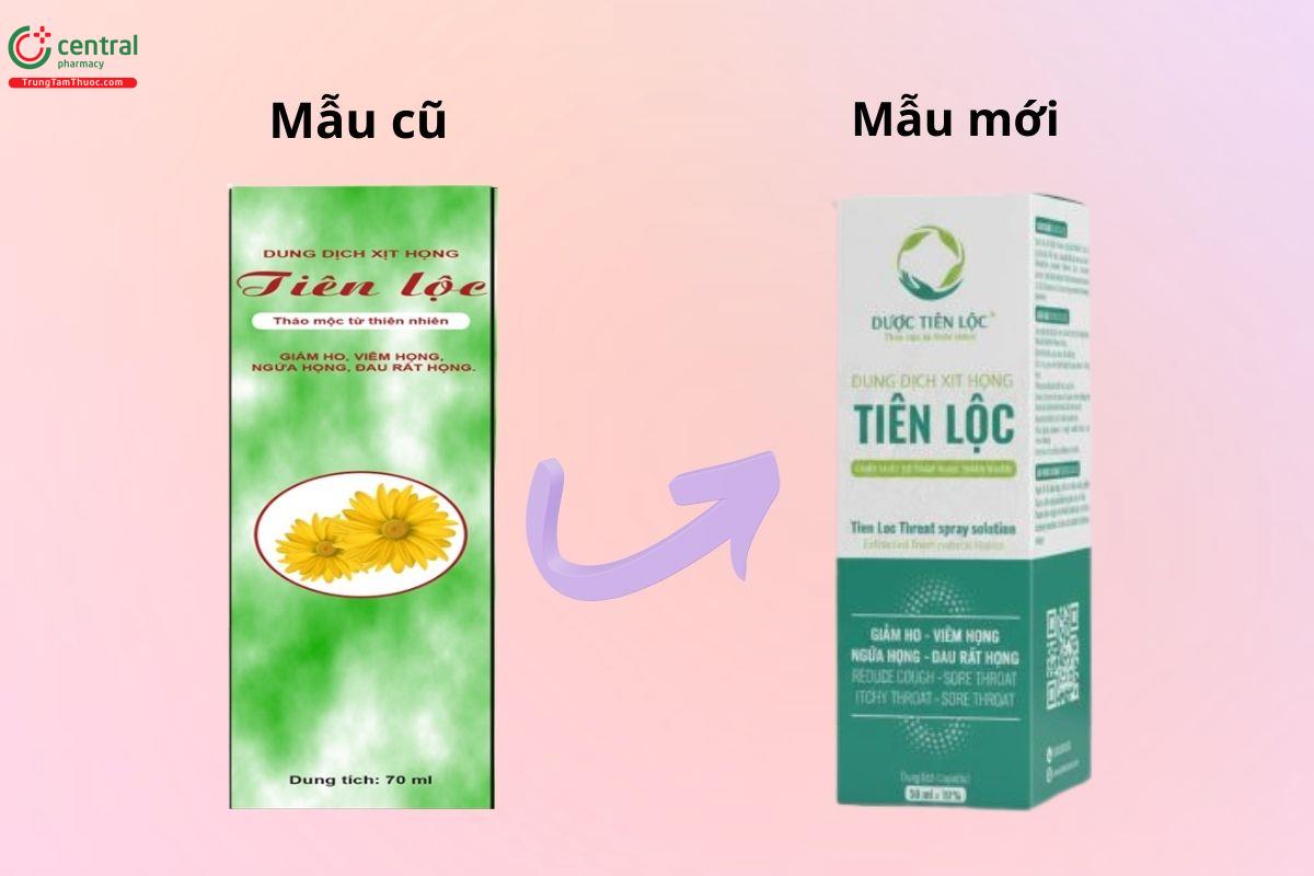 Dung Dịch Xịt Họng Tiên Lộc mẫu cũ - mới