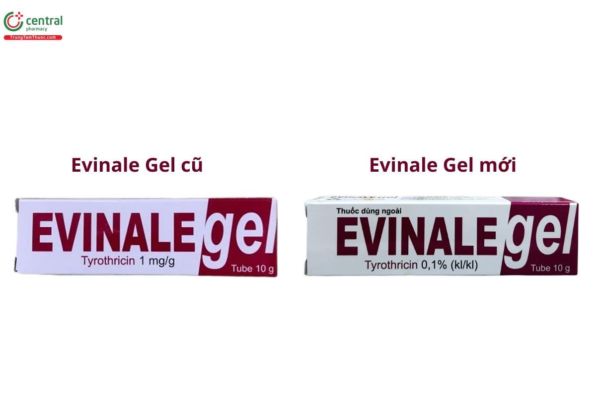 Evinale Gel cũ và mới