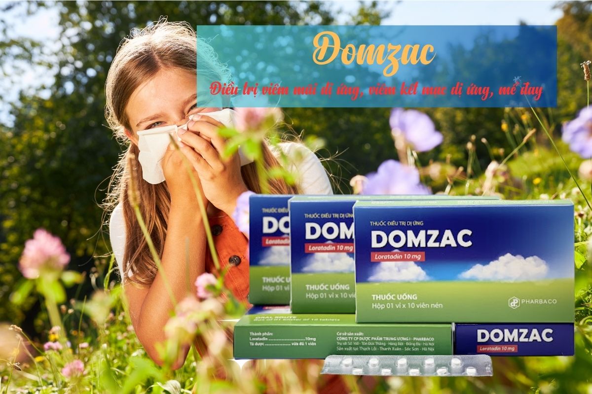 Thuốc Domzac điều trị viêm mũi dị ứng, viêm kết mạc, mày đay