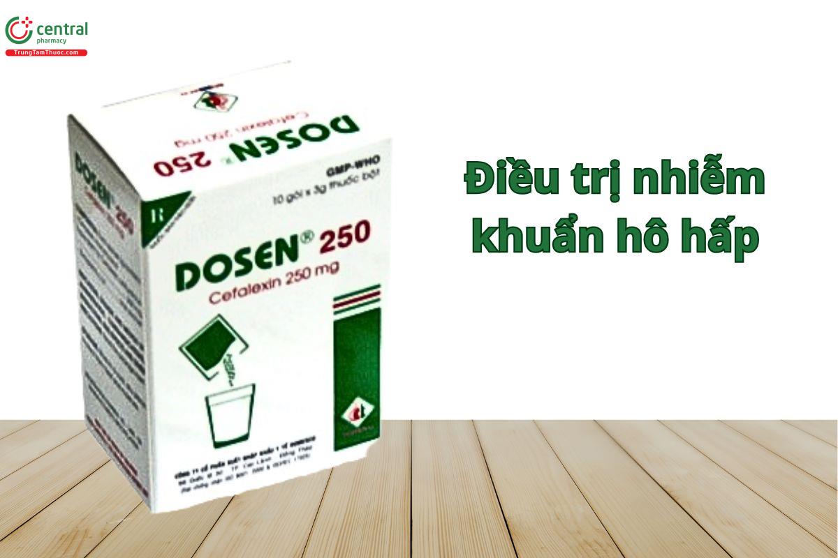 Thuốc Dosen 250mg điều trị nhiễm khuẩn tai, mũi, họng, viêm tai giữa