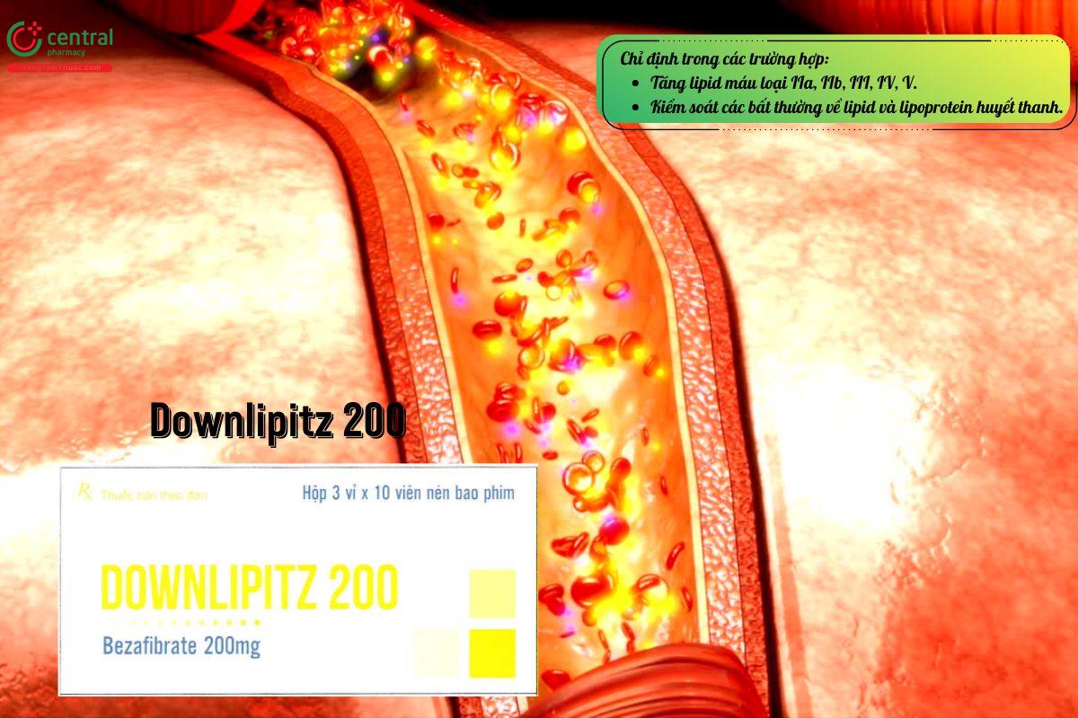 Thuốc Downlipitz 200 điều trị tăng lipid máu type IIa, IIb, III, IV, V