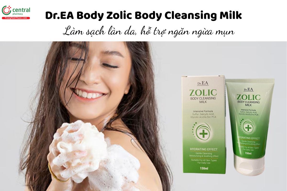 Sữa tắm Dr.EA Body Zolic Body Cleansing Milk 150ml làm sạch làn da, hỗ trợ ngăn ngừa mụn