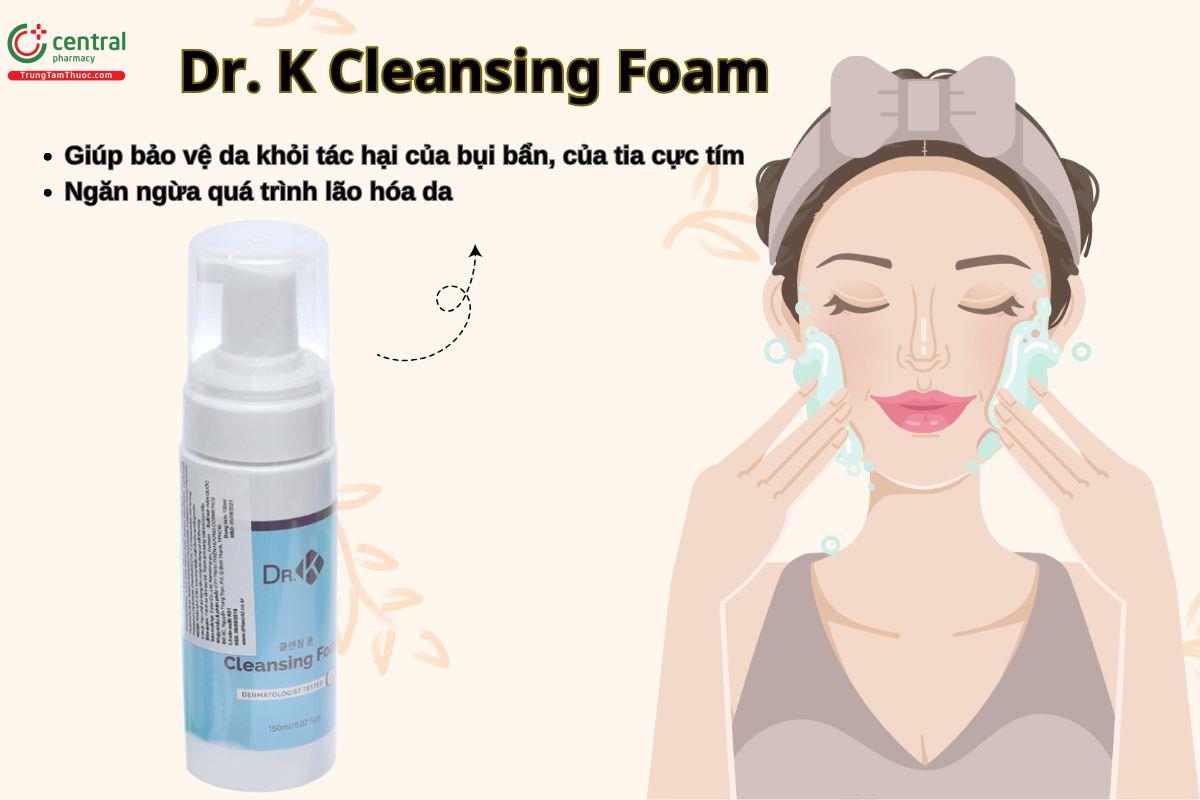 Sữa rửa mặt Dr. K Cleansing Foam sạch bụi bẩn, chất nhờn và giữ ẩm cho da