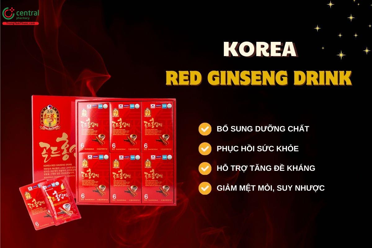 Nước hồng sâm 6 năm tuổi Korea Red Ginseng Drink tăng cường sức khỏe