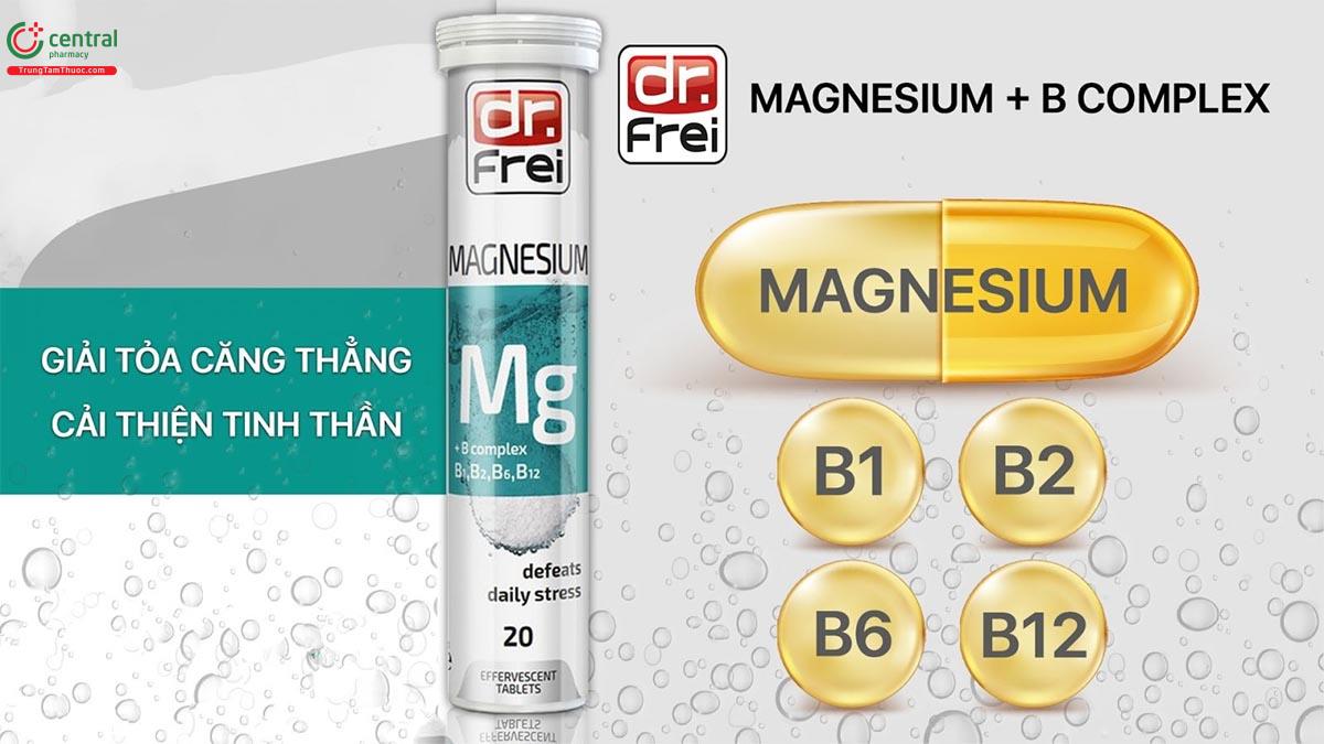 Dr.Frei Magnesium + B Complex giúp giảm căng thẳng, mệt mỏi