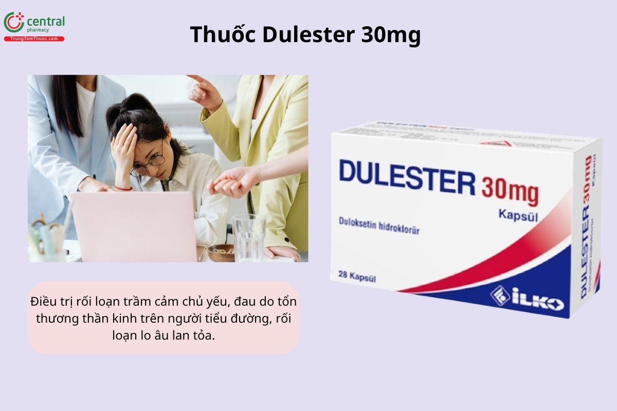 Chỉ định của thuốc Dulester 30mg