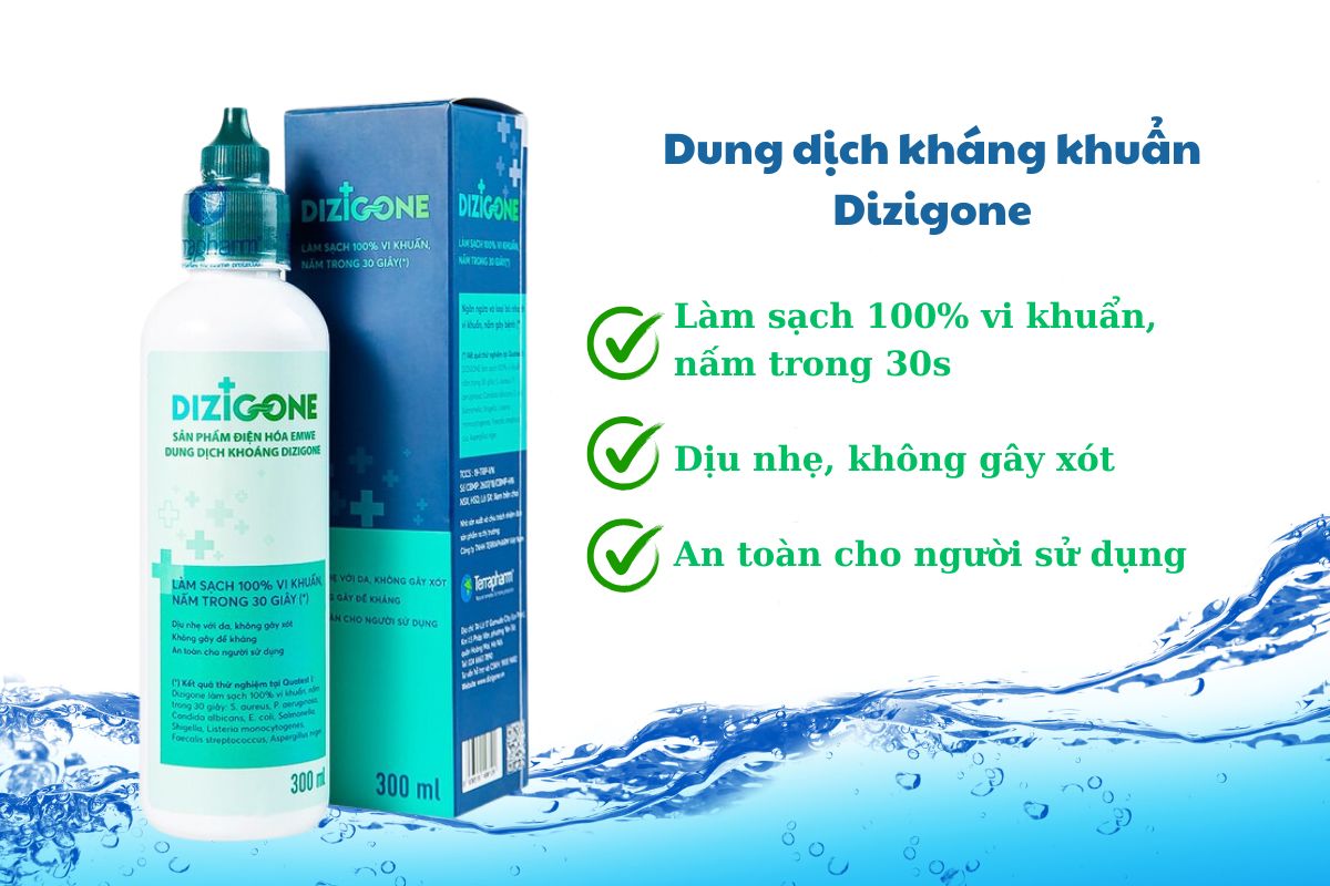 Dung dịch kháng khuẩn Dizigone - Loại bỏ 100% vi khuẩn trong 30 giây