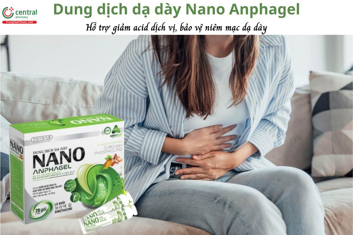 Dung Dịch Dạ Dày Nano Anphagel - Hỗ trợ giảm acid dịch vị, bảo vệ lớp niêm mạc dạ dày