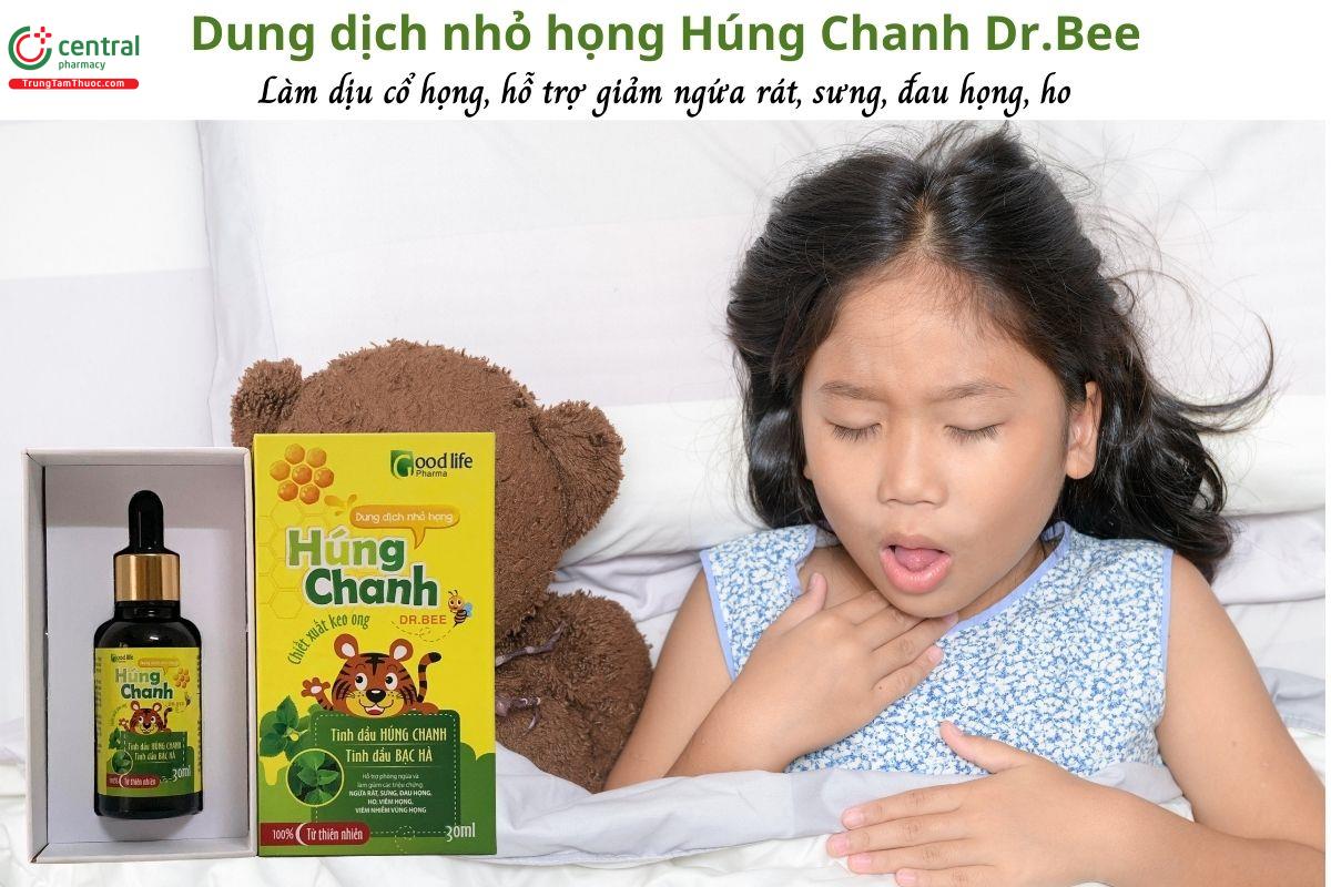 Dung dịch nhỏ họng Húng Chanh Dr.Bee - Giảm viêm họng, ho