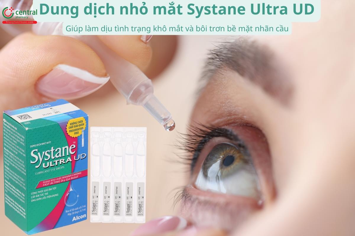 Dung dịch nhỏ mắt Systane Ultra UD hỗ trợ làm dịu tình trạng khô mắt