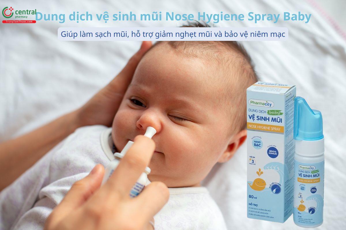 Dung dịch vệ sinh mũi Nose Hygiene Spray Baby giúp làm sạch mũi