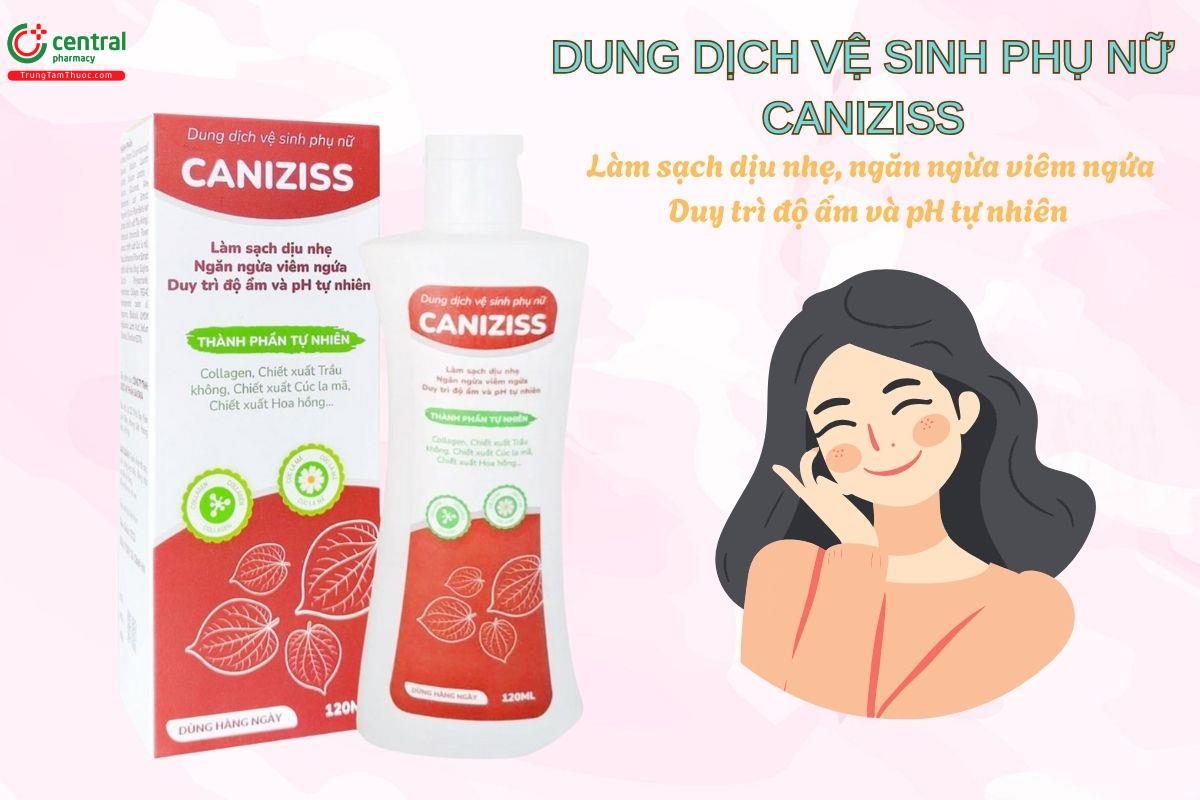 Dung dịch vệ sinh phụ nữ Caniziss giúp làm sạch vùng kín hàng ngày ngăn ngừa bệnh phụ khoa