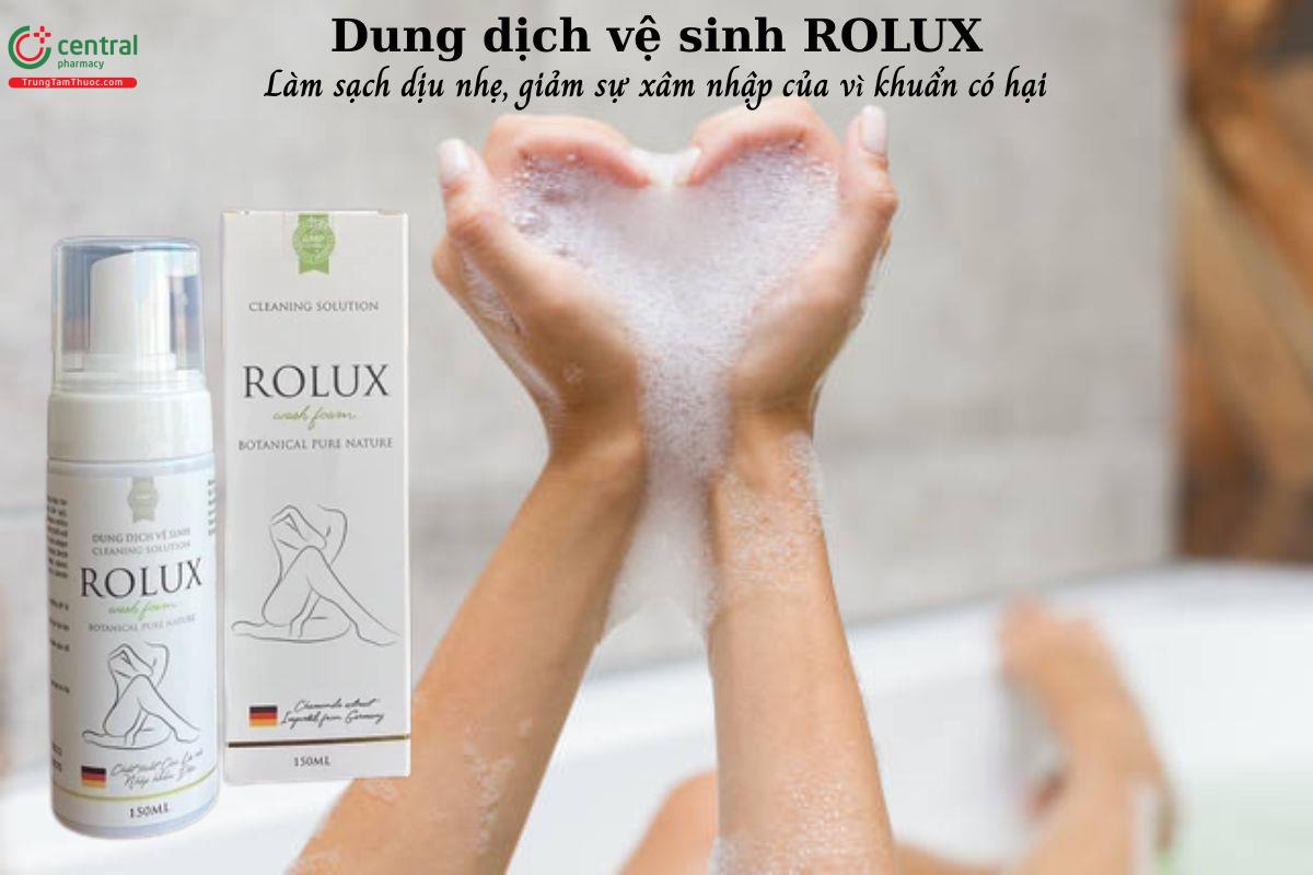 Dung dịch vệ sinh Rolux - Làm sạch dịu nhẹ, dưỡng ẩm, làm mềm mại vùng kín