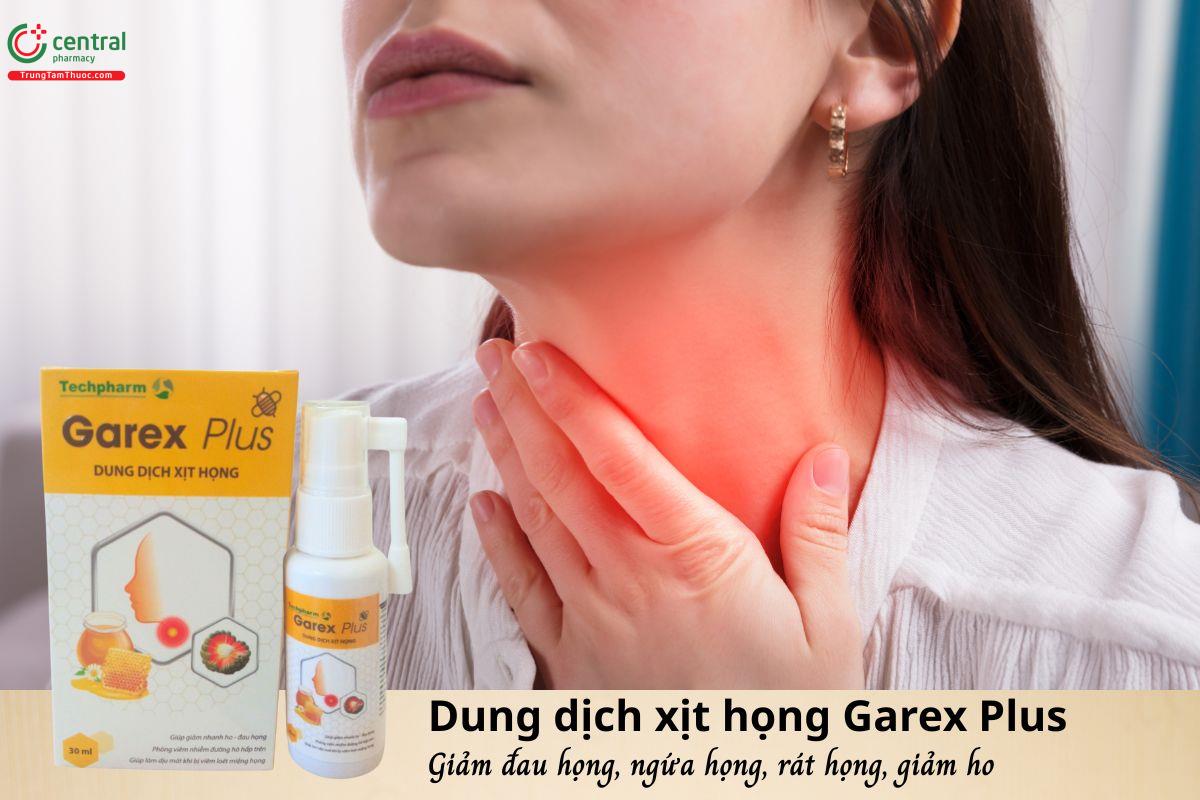 Dung dịch xịt họng Garex Plus - Hỗ trợ giảm ho, giảm đau họng, rát họng