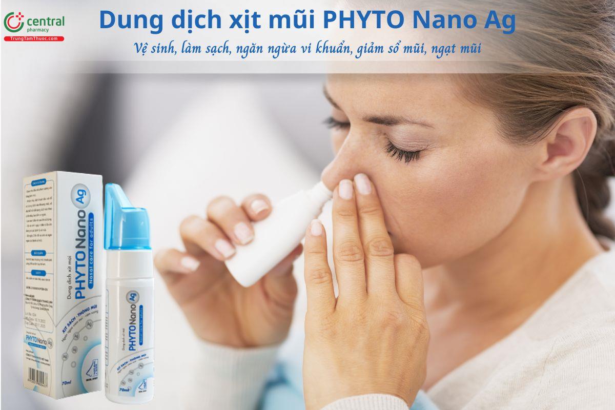 Dung dịch xịt mũi PHYTO Nano Ag - Vệ sinh mũi, ngừa khuẩn, giảm sổ mũi, ngạt mũi