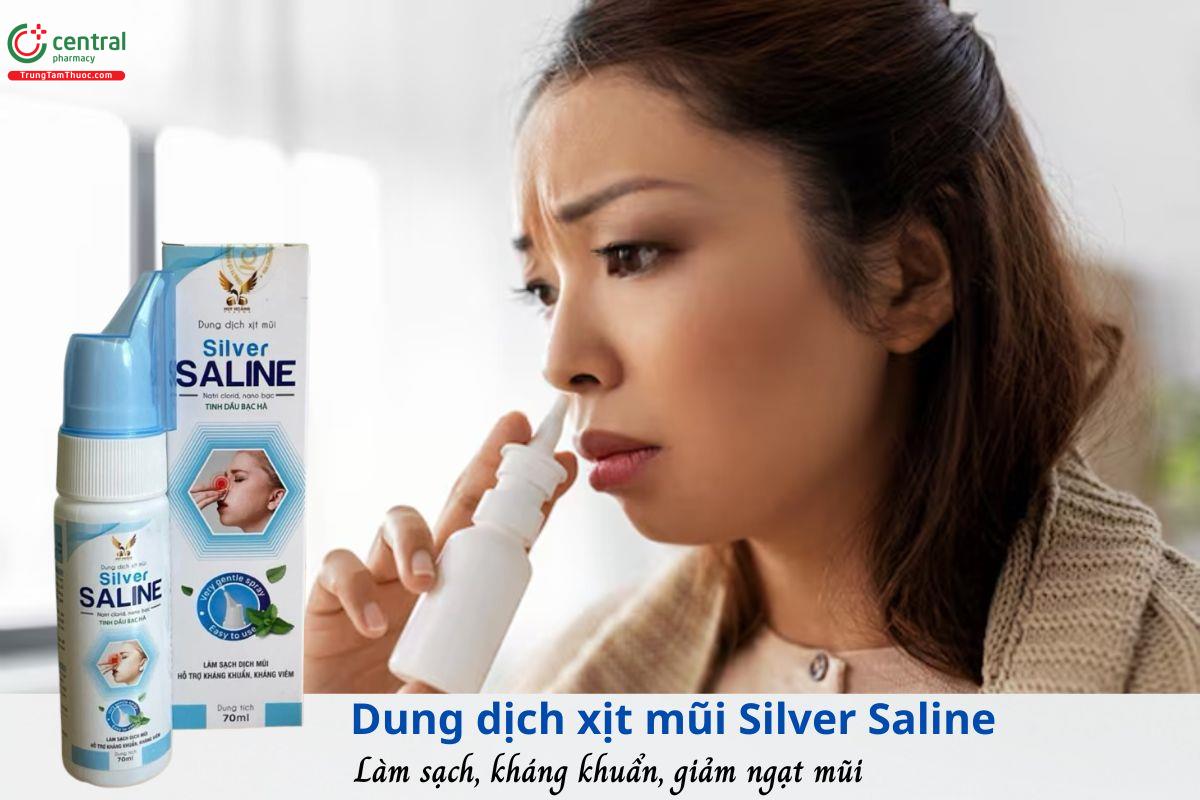 Dung dịch xịt mũi Silver Saline - Làm sạch, kháng khuẩn, ngừa viêm nhiễm