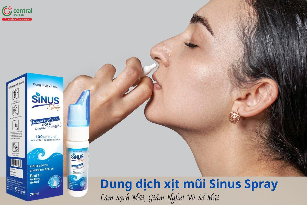 Dung dịch xịt mũi Sinus Spray - Làm sạch mũi, giảm nghẹt mũi, sổ mũi