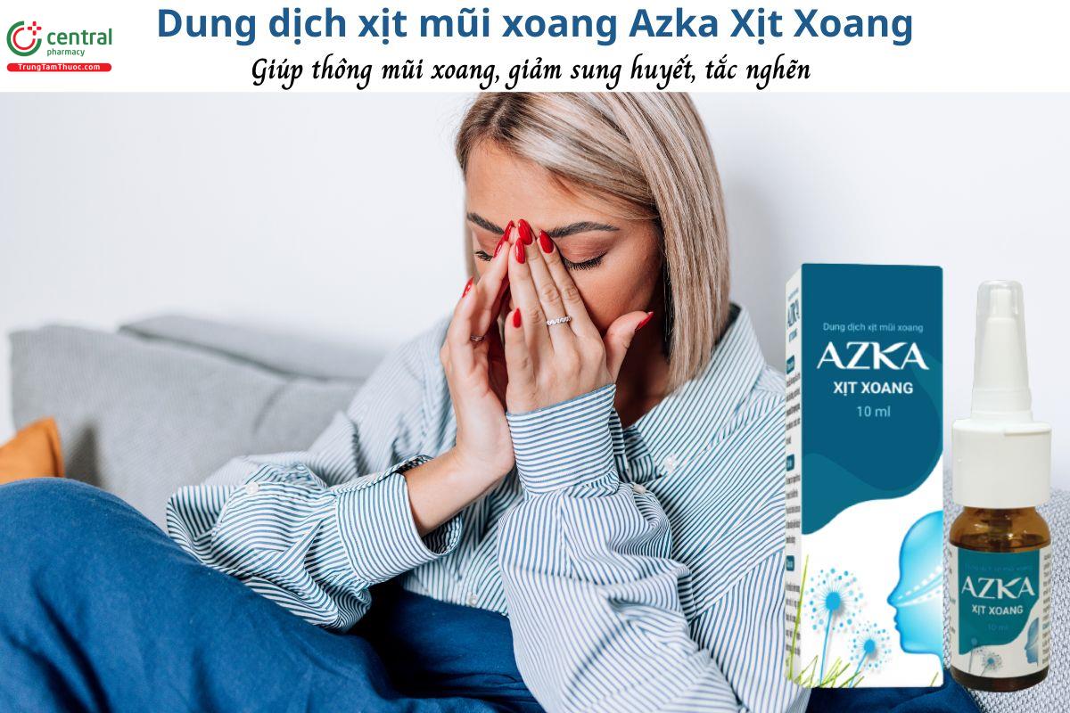 Dung dịch xịt mũi xoang Azka Xịt Xoang giúp thông mũi, giảm nghẹt