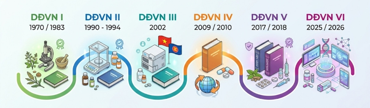 Lịch sử và các lần xuất bản của Dược điển Việt Nam