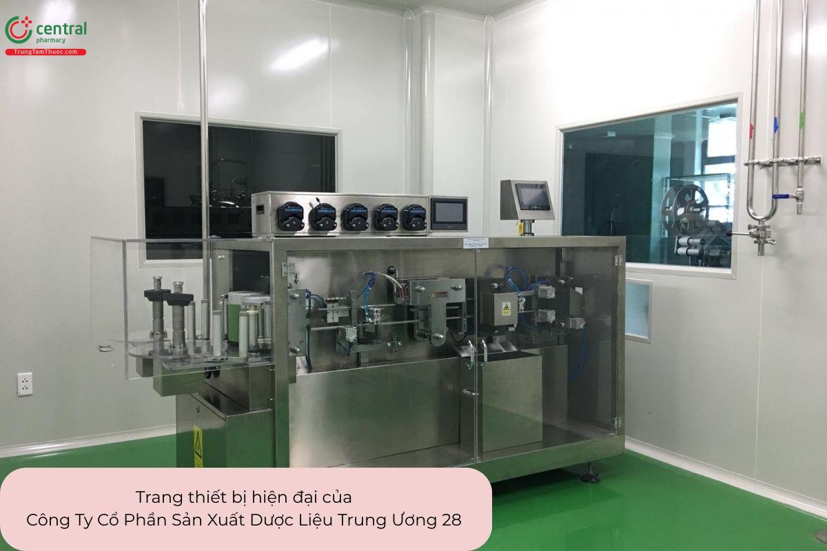Quy trình sản xuất Công Ty Cổ Phần Sản Xuất Dược Liệu Trung Ương 28
